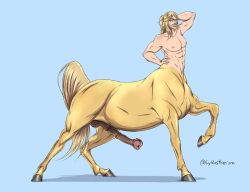 balls beard big_penis boner centaur erection facial_hair glasses horsecock lykostherium male male_only nude penis solo solo_male taur