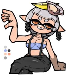 big_breasts crop_top fully_clothed looking_at_viewer marie_(splatoon) marie_(summer_nights) omoitukan2 overalls splatoon splatoon_3