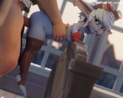 dangling_legs fart league_of_legends lifting lifting_person male penis sex shortstack tagme tristana video wceen yordle