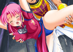 1girls arms_up blush breast_grab breasts china_dress chinadress chinese_clothes clothed_sex clothing cum dragon_quest dragon_quest_dai_no_daibouken dress erect_nipples erect_nipples_under_clothes fighter forced helpless human long_hair maam medium_breasts open_mouth pale-skinned_female pale_skin pink_hair rape sakuranbo scream screaming sex shounen_jump spread_legs tears vearn virgin