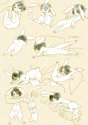 anus ass feral gay human isaki lagomorph male petting plushie plushofile rabbit size_difference spread_anus spreading