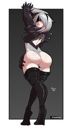 1girls absurd_res android artist_name ass big_ass blindfold boots breasts female grey_hair high_heel_boots high_resolution huge_ass latex_boots lips nier:_automata pale-skinned_female pale_skin short_hair standing thick_ass thick_lips thick_thighs thigh_boots truewaifu yorha_2b