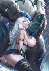 1girl 1girls ai_art ai_assisted ai_generated aisei anal_insertion ashe_(league_of_legends) bear blowjob bruise buttplug cold cum cum_on_body cumshot dripping dripping_pussy dripping_wet fur furry furry_male heavy_breathing kiss_mark kiss_marks kiss_marks_on_penis kissing kissing_penis kneeling kneeling_female kneeling_oral_position kneeling_sex knotted_penis large_ass large_breasts large_penis league_of_legends league_of_legends:_wild_rift licking_penis masturbating masturbation miniskirt monster monster_cock monster_on_female plug_(sex_toy) size_difference skirt skirt_up snow snowy_background underskirt volibear white_hair