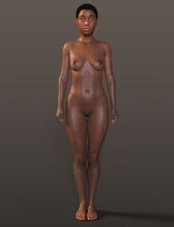 1girls 3d black_eyes black_hair breasts dark-skinned_female dark_skin daz_studio female female_only full_body lashana_lynch looking_at_viewer naked naked_female nude nude_female short_hair stormlux18 supermassive_games the_dark_pictures_anthology