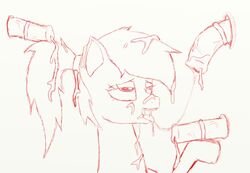 cum cum_in_hair excessive_cum fellatio glory_hole hair hoofjob_(forelimbs) horsecock my_little_pony oral original_character