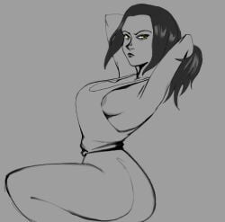 1girls areola_slip areolae ass avatar_legends avatar_the_last_airbender azula big_ass big_breasts breasts female kingshroom nickelodeon sideboob solo