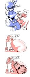 2girls after_vore bra breasts clothed dress female fupoo inside_view mega_man mega_man_(classic) merfolk mermaid multiple_females multiple_girls panties post-vore pussy robot robot_girl roll splash_woman stomach_bulge vore vore_belly x-ray yuri