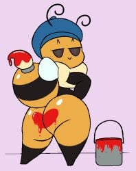bee big_ass bug_fables heart jaune_(bug_fables) moonsprout_games paint slem smirk smug tagme