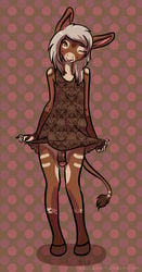 1boy crossdressing donkey dress equine geir hooves male male_only penis solo young