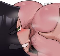 anus ass ass_grab female hairy_anus hairy_female hairy_pussy pleasure_face sniffing_anus sniffing_ass tomoko_kuroki vagina