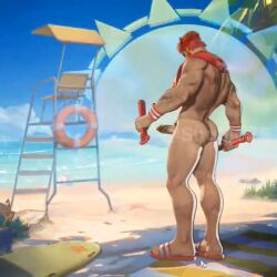 1boy 2026 3d 3d_animation 3d_model animated beach beach_background beachwear beard big_cock big_dick blue_sky bouncing_penis buoy coconut daredevil daredevil_(marvel_rivals) erect_penis erection hard_on hoogasu male male_focus male_only marvel marvel_rivals matt_murdock muscles muscular muscular_arms muscular_male penis pubes pubic_hair red-haired_male shorts shuajo25 slippers solo solo_male sunglasses superhero surfboard tagme twitter twitter_link twitter_username video