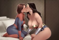 2girls ai_generated amazon big_ass big_breasts big_thighs breasts crossover curvaceous curvy curvy_figure dc dc_comics demigod demigoddess diana_of_themyscira diana_prince digital_media_(artwork) dumptruck_ass fat_ass female genderswap_(mtf) hips hourglass_figure huge_ass huge_breasts huge_thighs justice_league kiss kissing large_ass large_breasts large_thighs legs light-skinned_female light_skin marvel marvel_comics mature mature_female peter_parker petra_parker phophopho rule_63 slim_waist spider-man spider-man_(series) spider-woman story themysciran thick thick_hips thick_legs thick_thighs thighs voluptuous waist wide_hips wide_thighs wonder_woman wonder_woman_(series)