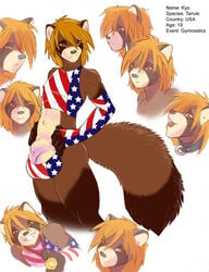 american_flag athlete balls flaccid gideon hyper kyo male male_only penis sheath solo solo_male tanuki