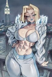 1girls abs ai_generated big_breasts blonde_hair blue_eyes clothed clothing cocky69 color emma_frost emma_frost_(marvel_rivals) female female_focus female_only fit_female hi_res jewelry large_breasts light-skinned_female light_skin looking_at_viewer marvel marvel_comics marvel_rivals sexy sexy_body sexy_female short_hair solo solo_female thick_thighs x-men