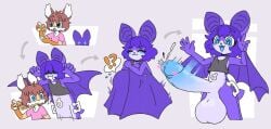 2025 :3 ambush ande_(hima_nsfw) anthro ariel_(popstick) bat big_penis blue_blush blush cock_transformation duo emanata felid feline femboy food forced forced_transformation genitals hair hi_res huge_cock humanoid_genitalia humanoid_penis living_pool_toy lynx male mammal membrane_(anatomy) membranous_wings penis penis_transformation pizza popstick purple_hair surprised transformation transformation_sequence werecock wings