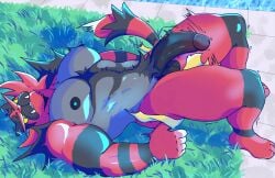 2025 abs absurd_res anthro areola balls bara barefoot biceps big_balls big_muscles big_penis body_hair bottomwear chest_hair clenched_teeth clothed clothing erection eyebrows feet fur generation_7_pokemon genitals glans grass happy_trail hi_res huge_balls huge_cock huge_muscles humanoid_genitalia humanoid_penis huuxian incineroar lying male motion_lines muscles muscular muscular_anthro muscular_male nintendo nipples nude on_back outside pecs penis plant pokemon pokemon_(species) poolside pubes shadow solo speedo surprised swimming_pool swimwear teeth thick_arms thick_penis thick_thighs topless topless_anthro topless_male torn_bottomwear torn_clothing torn_speedo torn_swimwear tuft wardrobe_malfunction water yaoi