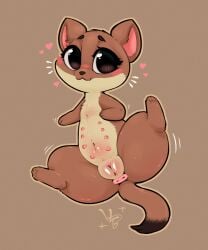 2024 8_nipples :3 absurd_res anus belly big_eyes big_head blush blush_stickers brown_nose clitoral_hood clitoris dipstick_tail female female_feral feral front_view full-length_portrait genitals glistening glistening_genitalia glistening_vulva heart_symbol hi_res high-angle_view humanoid_genitalia humanoid_genitalia_on_feral humanoid_vulva humanoid_vulva_on_feral looking_at_viewer looking_up lying mammal markings motion_lines multi_nipple mustelid musteline navel nipples on_back outline pink_anus plump_labia portrait presenting presenting_anus presenting_vulva puffy_anus pussy simple_background smile solo spread_legs spreading stoat tail tail_markings tan_background tan_outline thick_thighs true_musteline vulva weasel wolps
