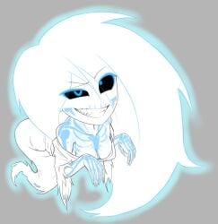 bone boob_window breasts_peeking_out_of_shirt chinese_mythology ghost ghost_girl itzal jttw_(osp) overly_sarcastic_productions skeleton smile suggestive white_bone_spirit white_bone_spirit_(osp)