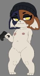 1girls aged_down anthro anthro_female anthro_only anthro_solo bottom_heavy completely_nude completely_nude_female controller cub domestic_cat eyebrows eyelashes felid feline felis female female_cub female_only flat_chest fortnite fur furry furry_female furry_only meow_skulls meow_skulls_(fortnite) naked naked_anthro naked_female nude nude_anthro nude_female shortstack small_breasts solo solo_anthro solo_female video_game_controller young young_anthro young_female zhephyreart