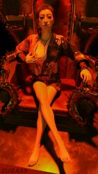 3d 4k asian asian_clothing asian_female blender breasts breasts brown_eyes clothed clothes_pull clothing crossed_legs dbd dead_by_daylight feet female female_human female_only front_view hair_up japanese japanese_clothes japanese_clothing legs legs_crossed looking_at_viewer nail_polish nipples png sitting smirk solo solo_female thighs throne tied_hair toes yui_kimura zuga69