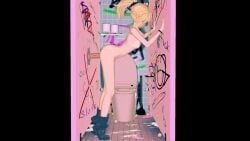 1girls ahe_gao ass bathroom bathroom_stall breasts glory_hole internal_cumshot mordred_(fate) mordredfans nude nude_female solo solo_female solo_focus stall tagme video