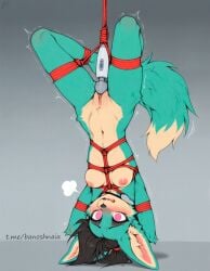 ai_generated bdsm bondage female forced_orgasm fox fox_tail furry orgasm punishment pussy shibari solo vibrator
