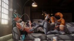 3d_(artwork) absurd_res anal anthro bodily_fluids bovid canid canine caprine cum cum_in_ass cum_inside cum_on_face cum_on_own_face cum_on_penis cum_on_self cumshot digital_media_(artwork) ejaculation female femboy fox futanari genital_fluids genitals goat group handjob hi_res horn intersex intersex/male lagomorph licking licking_cum_from_ass male mammal oral penile penis penis_lick rabbid_foulfellow_(sanythefox) rimming rose_(rosethegoat) sany_van_fox sanythefox sex tongue trio wings wolpertinger
