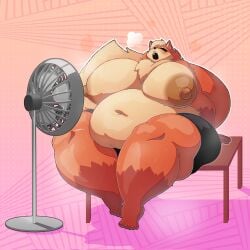 bbw big_breasts breasts cleavage female furry huge_breasts hyper_breasts litonyle melody_(drokmars) nipples overweight tagme thick_thighs wide_hips