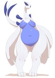 1girls 3_toes anthro avian barefoot bbw belly breasts censored chubby chubby_female eyelashes featureless_breasts feet female hips large_hands leaning long_neck looking_at_viewer lugia mature navel nintendo nude plain_background plump pokemon pokemon_(species) raised_tail red_eyes simple_background solo standing sunibee sunnysoda tail thick thick_thighs tummy video_games white_background wide_hips