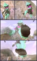 1boy 2025 3d_(artwork) absurd_res anthro artist_name blush bovid caprine city cityscape clothing comic cute_fangs deltarune digital_media_(artwork) dirty dirty_feet erection eyewear fangs feet foot_fetish foot_focus fur genitals goat growth growth_sequence hair hi_res humanoid_feet landscape_dwarfing macro male male_only mammal penis plantigrade portrait ralsei signature soles solo teeth text toes undertale_(series) voidedpumpkin watermark