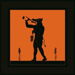 asterion (minotaur hotel) from european mythology by black border