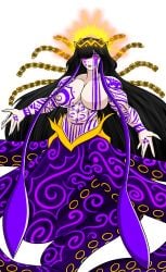 1girls abs big_breasts breasts chains dakkokki female glowing_eyes golden_chains huge_breasts lex_talionia limbus_company monster_girl muscular muscular_female nippleless octopus octopus_girl original_character project_moon tattoo tattoos tattoos_everywhere tentacle the_middle_(identity)_(project_moon)
