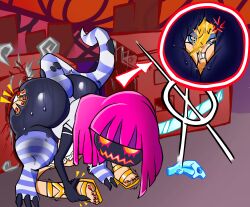 kaiju stocking from panty & stocking with garterbelt by artist request