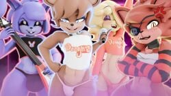 3d 4boys 4k alternate_version_available blender bonfie bonnie_(fnaf) chica_(fnaf) chicu clothed fexa five_nights_at_freddy's fnia foxy_(fnaf) freddy_(fnaf) frenni_fazclaire gay hella_gay jordevoir male