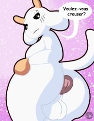 1futa 1futanari 2d_(artwork) accurate_art_style alternate_version_at_source alternate_version_available anthro anus artist artist_logo artist_signature asking_viewer ass ass_focus ass_grab backsack balls ballsack big_anus big_ass big_butt big_ears biting_lip black_eyes blush bovid bovine breasts bunny_maloney butt_focus butt_grab cattle charlotte_(bunny_maloney) donut donut_anus edit edited edited_art edited_by_uploader french french_text futanari goat goat_horns gynomorph hi_res horn intersex lip_bite looking_at_viewer mammal no_clothes no_nose nude_anthro nude_futa nude_futanari nude_intersex pink_anus pink_background pink_butthole presenting_anus presenting_ass presenting_asshole presenting_balls presenting_hindquarters request requested sideboob simple_background simple_shading snow solo_anthro solo_futa solo_gynomorph solo_intersex tail talking_to_viewer testicles text white_body white_fur xmegacd yellow_horns