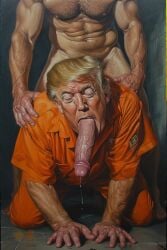 ai ai_generated black black_body black_dick dick doggy_style donald_trump gay penis politics prison skewer
