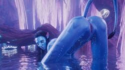 3d alien_girl anus ass_focus athazel avatar blender blue_skin female female_only na'vi neytiri solo solo_female undertagged