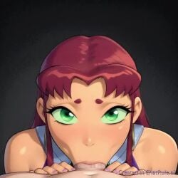 ai_generated blowjob deepthroat eye_contact fellatio huge_cock male/female no_sound oral oral_sex penis pov pov_male starfire sucking sucking_penis tagme video