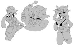 anthro ass big_breasts big_butt bodily_fluids bottomwear bottomwear_down breasts cephalopod choker claydust clothed clothing clothing_lift cum cum_in_mouth cum_inside cum_on_face cum_on_tongue ejaculation female genital_fluids genitals hair hi_res inks jewelry long_hair male male/female marine mollusk nautilus necklace pants pants_down partially_clothed penis penis_on_face presenting school_uniform showing_pussy skimpy skirt skirt_lift solo thick_thighs tongue tongue_out under_skirt uniform