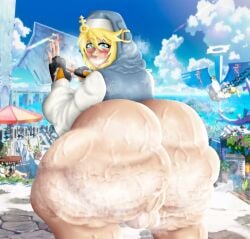 alucard_belmont back_view backsack balls bbw blonde_female blonde_hair blue_eyes blushed_face bottomless bridget chubby chubby_female fat_ass fat_butt fat_female fat_girl female flustered guilty_gear guilty_gear_strive hoodie hoodie_only looking_at_viewer looking_back looking_back_at_viewer male male_to_female musk musk_clouds musky musky_ass musky_balls musky_butt plump plump_ass plump_thighs sexy_pose smiling smiling_at_viewer squatting suggestive_gesture sweat sweating sweaty sweaty_ass sweaty_body sweaty_butt trans_woman transfem