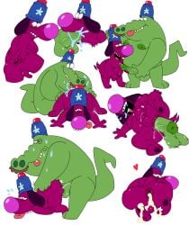 absurd_res alligator alligatorid alpha_channel anal anal_sex animal_genitalia anthro anus aroused aroused_by_another aroused_face aroused_male aroused_smile ass belly blush blush_lines bodily_fluids bulge butt_grab canid canine canis cartoon_network chowder_(series) clothing crocodilian cum cum_in_ass cum_inside disembodied_genitalia disembodied_penis domestic_dog duo ejaculation facial_hair genital_fluids genitals green_body hand_on_butt hand_on_penis hat headgear headwear heart_symbol hi_res humanoid_genitalia hwantsarts licking liquid looking_at_another looking_at_partner looking_at_partner's_penis looking_back male male/male mammal masturbation moobs moustache narrowed_eyes nipples officer_grinder one_eye_closed oral overweight overweight_anthro overweight_male penetration penis police police_hat police_officer precum presenting presenting_hindquarters purple_body raised_tail rear_view reptile rimming saliva saliva_string scalie sergeant_hoagie sex sheath simple_background siren_(apparatus) size_difference slightly_chubby slightly_chubby_anthro slightly_chubby_male small_tail spread_anus spread_legs spreading stomach_bulge surprised sweat sweatdrop tail thick_tail tongue tongue_out transparent_background vein veiny_penis
