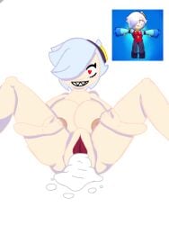 brawl_stars breasts colette_(brawl_stars) cum_from cum_from_pussy semen semen_on_lower_body white_girl