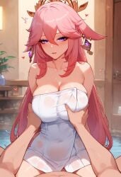 ai_generated genshin_impact towel yae_miko