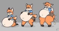 2d artist_request belly belly_expansion big_belly fart fart_fetish farting fox tagme thigh_expansion