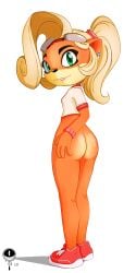 1female 1girls 2d activision animal_ears animal_humanoid ass ass_focus bandicoot big_ass big_butt black_nose blonde_female blonde_hair blonde_hair coco_bandicoot crash_(series) crash_(series) crash_bandicoot_4:_it's_about_time cute digital_drawing_(artwork) female female_focus female_only full_body full_color furry furry_ass furry_ears furry_female furry_only green_eyes long_hair lx_art marsupial marsupial_humanoid naked naked_female nude nude_female orange_body orange_fur orange_skin pink_lips ponytail sister small_breasts small_tits sneakers solo solo_female solo_focus t-shirt white_background white_t-shirt yellow_ass yellow_hair