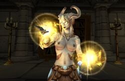 bare_breasts blizzard_entertainment breasts breasts chelru draenei lightforged_draenei magic nude paladin spell warcraft world_of_warcraft