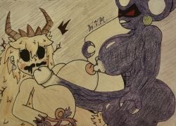 alien coronation_day_(creepypasta) f.m. futadom futanari huge_ass huge_breasts instant_loss mario_(series) mario_and_luigi_(series) paizuri possession princess_peach princess_shroob pubic_hair purple_skin questionable_consent shocked_expression white_nipples