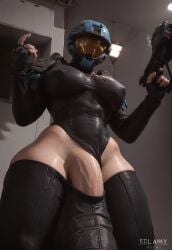 ai_generated armor armored_futa bodysuit breast_apart bulge bulge_through_clothing civitai futanari gun halo_(game) halo_(series) helmet hi_res hidden_face highres hip_dips holding_weapon hourglass_figure huge_cock hung_futanari large_breasts large_penis large_thighs looking_at_viewer myth1c2 nipple_bulge nipples_visible_through_clothing penis_peek puffy_nipples spartan_(halo) tight_clothing veiny_penis wide_hips