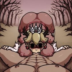 1boy 1girls ai_generated blonde_hair blowjob civitai clothed clothed_female clothed_female_nude_male clothing coronation_day_(creepypasta) creepypasta crown demon demon_horns dress earrings elbow_gloves empty_eyes entity female first_person_view forest forest_background gloves horns horror jewelry male male_pov mario_(series) marios_monday_night_massacre nightmare_fuel nightmare_waifu nipple_bulge nipples nipples_visible_through_clothing no_eyes oral oral_sex outdoors outside peach.exe pink_dress possessed pov princess princess_peach princess_peach_(coronation_day) royalty sucking_penis super_mario_world