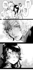 1boy 1girls ^^^ bishounen blush breasts bungo_stray_dogs comic couple dialogue eyelashes female japanese_text long_hair male male/female manga margaret_mitchell_(bungo_stray_dogs) masahiro_eto nathaniel_hawthorne_(bungo_stray_dogs) nude nude_female nude_male short_hair straight translation_request